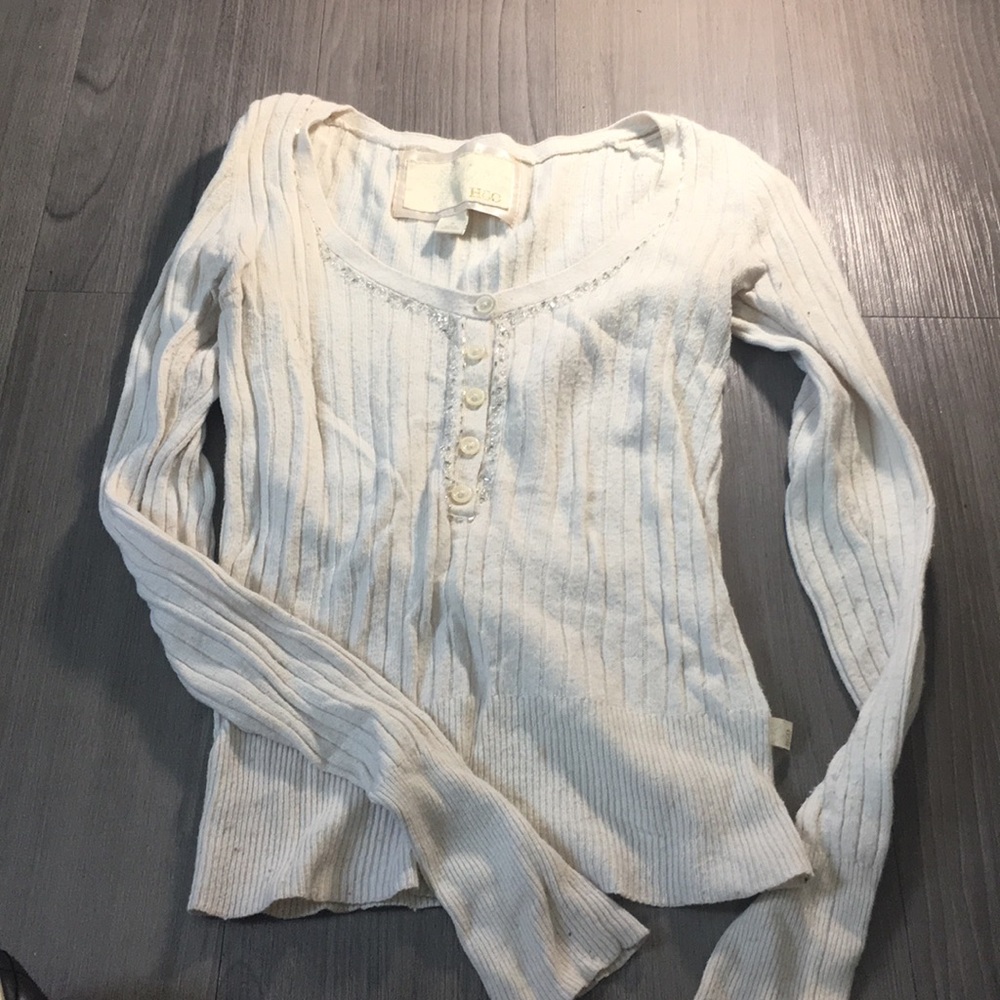 Long sleeve sweater(Cream color)